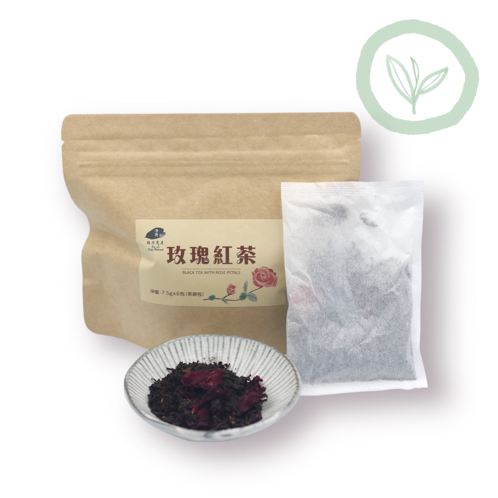 Rose Petals Black Teabags 玫瑰紅茶袋6入 Best by 12/26/2026 - Jing Si Books & Cafe