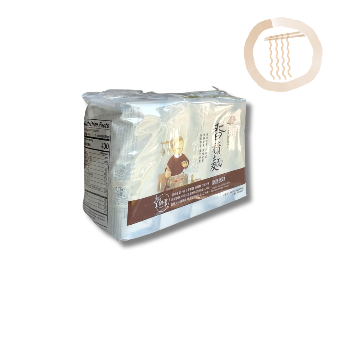 Jing Si Instant Noodle Chinese Herbal Flavor 香積麵 - 藥膳風味 Best by 04/24/2026