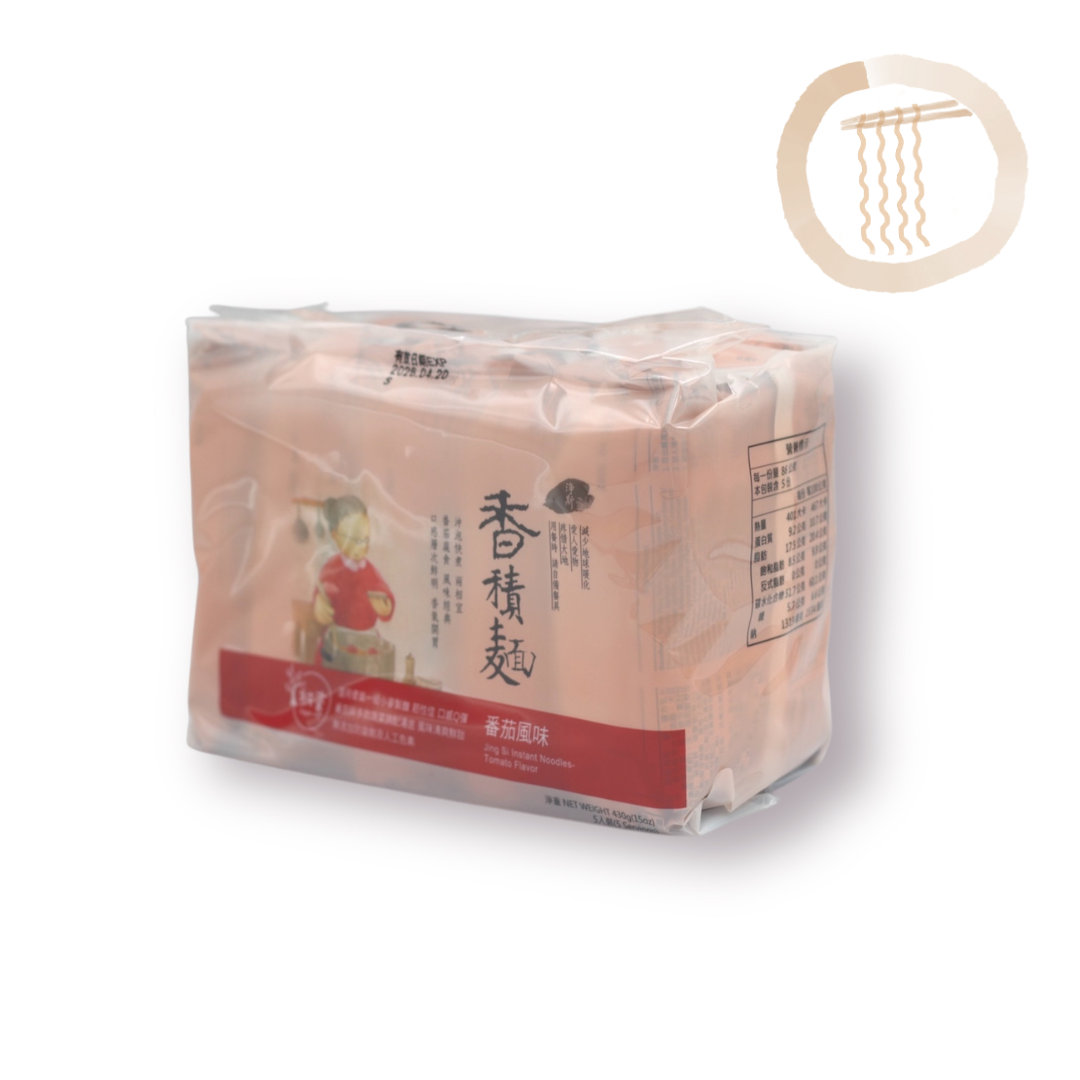 Jing Si Instant Noodles - Tomato Flavor 香積麵 - 番茄風味 Best by 04/20/2026 - Jing Si Books & Cafe