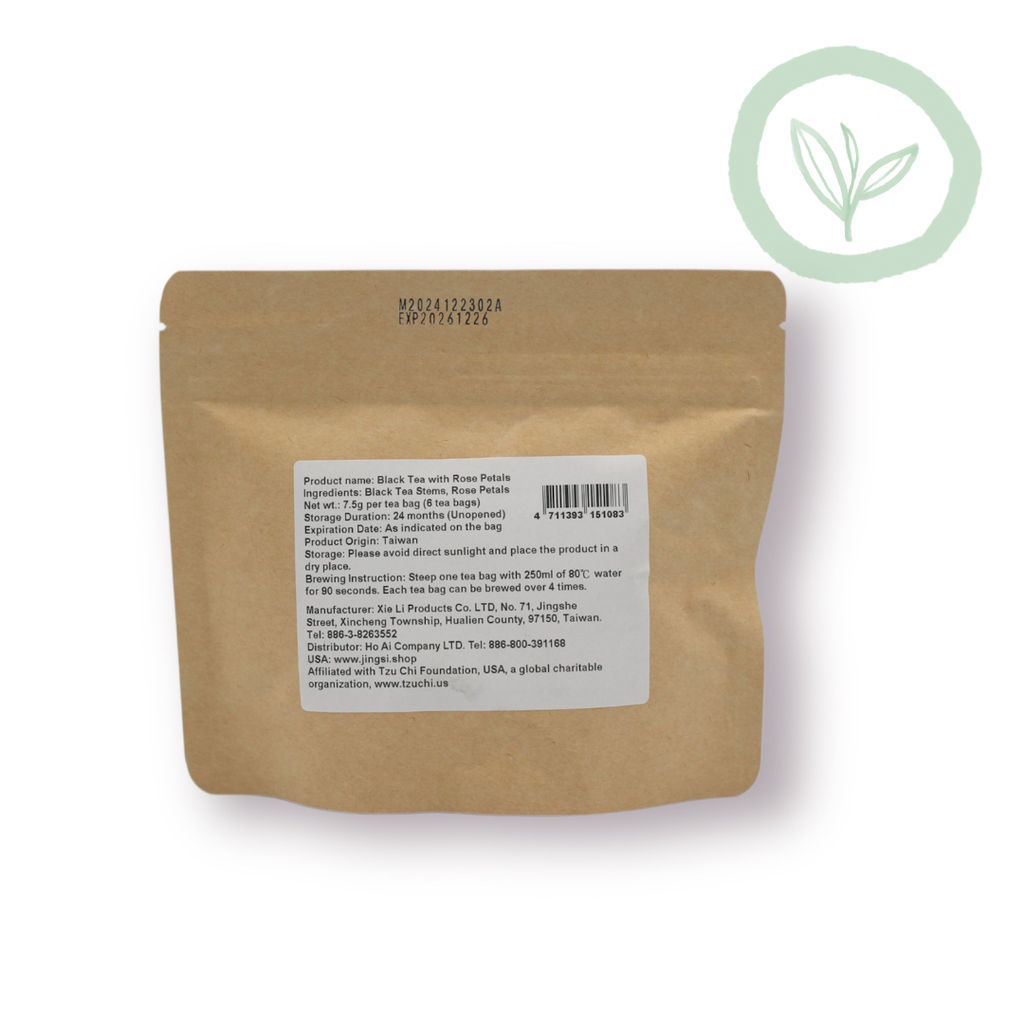 Rose Petals Black Teabags 玫瑰紅茶袋6入 Best by 12/26/2026