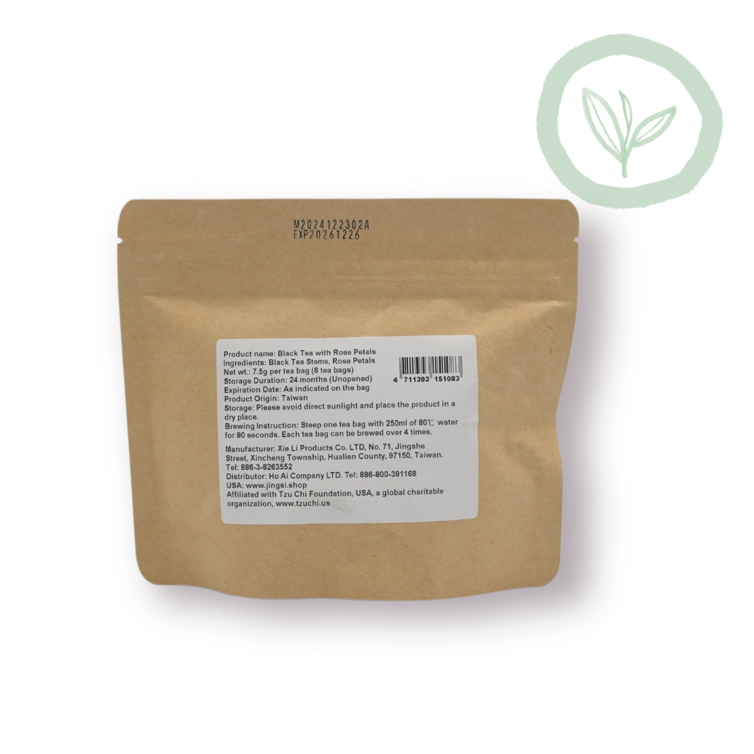 Rose Petals Black Teabags 玫瑰紅茶袋6入 Best by 12/26/2026