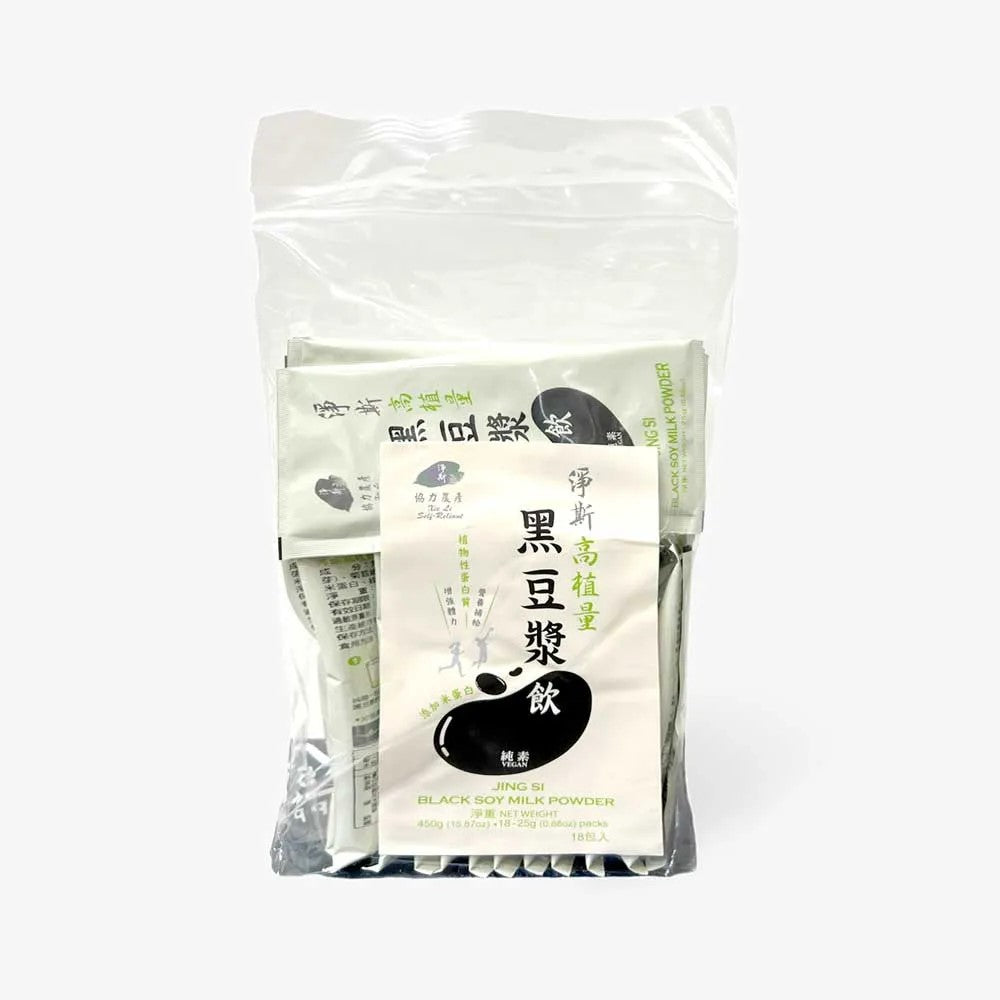 Jing Si High-fiber Black Soy Milk Beverage (25gx18pack) / 淨斯高植量黑豆漿飲-隨身包(25gx18入) Best By 9/11/2025